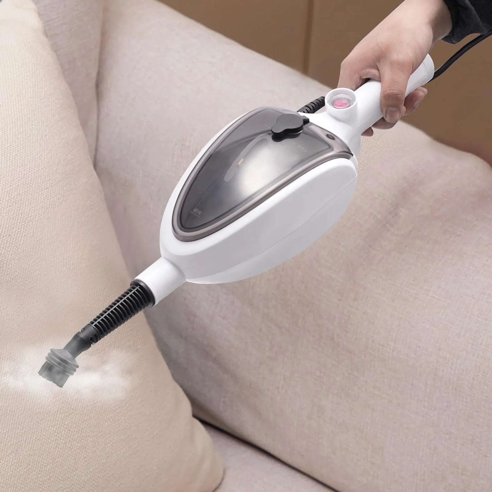 Парова швабра 1300 Вт 280 мл 20 с Скребок Кутова насадка, фото №8