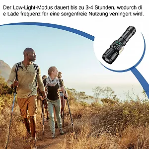 Ліхтарик LED, висока яскравість 2000 люмен, дальність 1200 метрів synthetic.ua - Фото 1