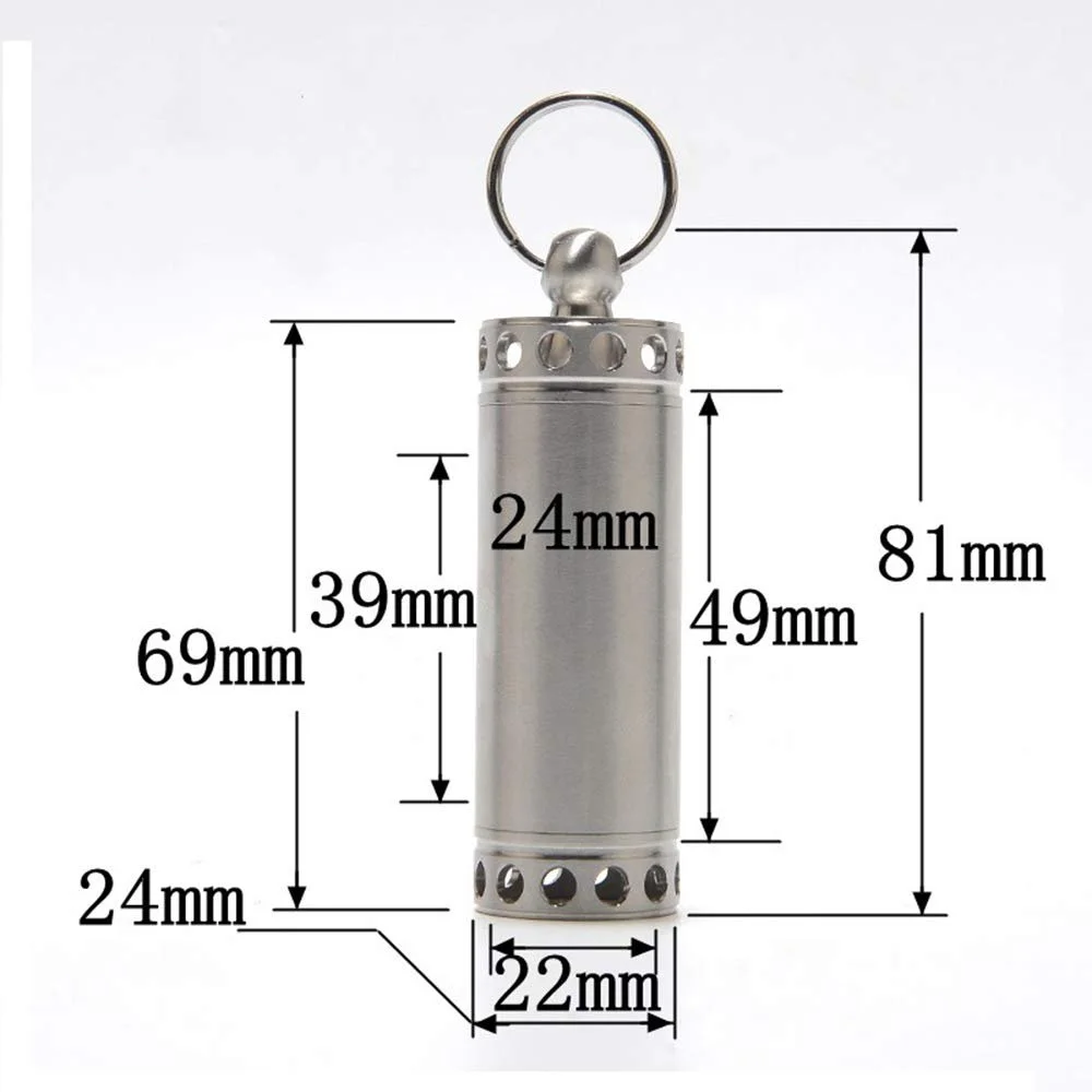Коробка для таблеток з брелоком 304, 3 розміри, водонепроникна, для екстрених випадків, для подорожей, кемпінгу, фото №5