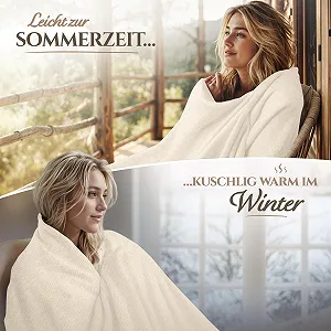 Покривало Yanopurna Кашемір Вручну ткана Покривало з 100% кашемірової вовни для дивана - 135 x 270 см synthetic.ua - Фото 1