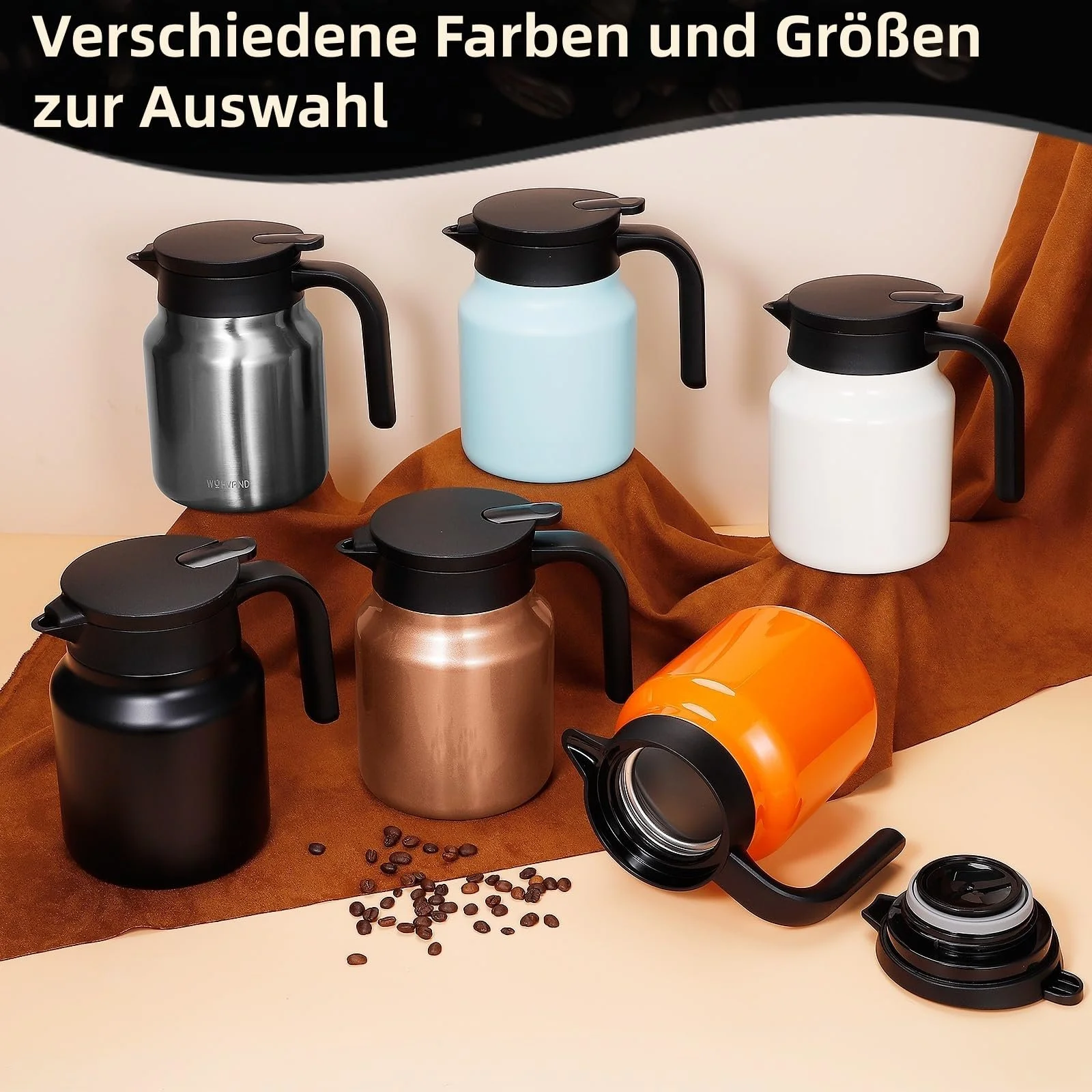 Термос для кави Thermal Carafe для гарячих/холодних напоїв з нержавіючої сталі, пилонепроникний, фото №8