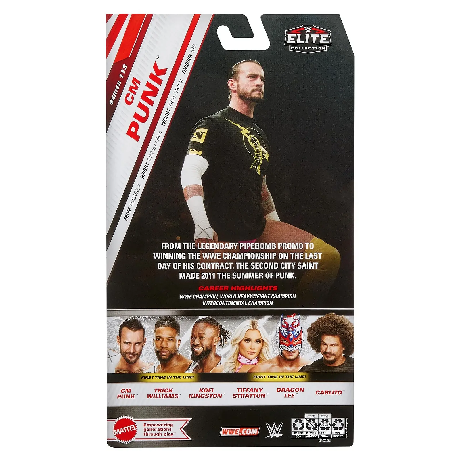 Екшен-фігурка WWE Elite 113 CM Punk Macho Gear, фото №2