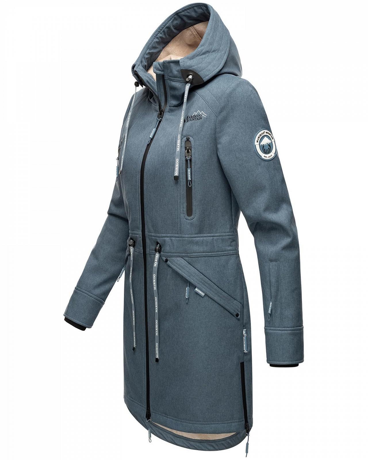 Женская куртка Softshell MARIKOO B886 Функциональная водоотталкивающая с теплым флисом Teddy, фото №3