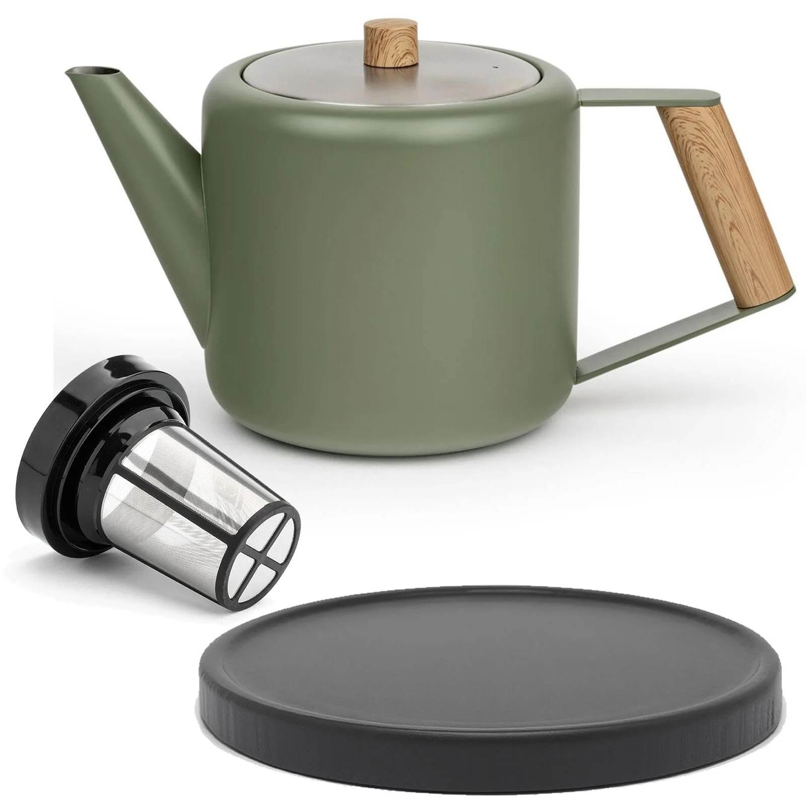 Чайник-заварник Bredemeijer Двостінний Зелений 1.1 літр Нержавіюча сталь, фото №1