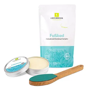 Набор для ухода за ногами GREENDOOR Бальзам, соль для ванночки, пилка и мазь от трещин - Фото 1