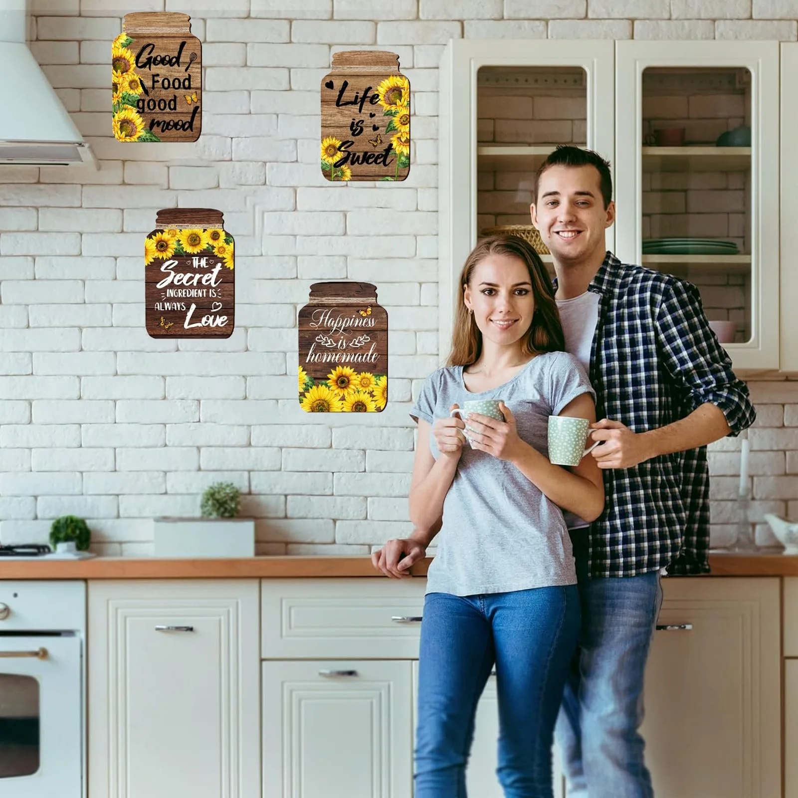 Наклейки на стіну Соняшники Кухонні 4 шт. 20 x 29 см, фото №5