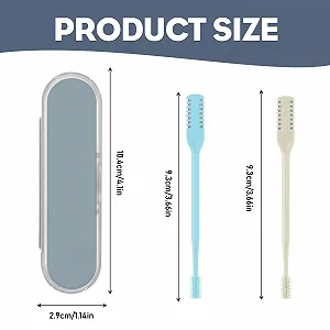 Тример XoeLLe Pack of 8 для носових волосків Ручний з обертовою щіткою (Синій, Жовтий) synthetic.ua - Фото 1