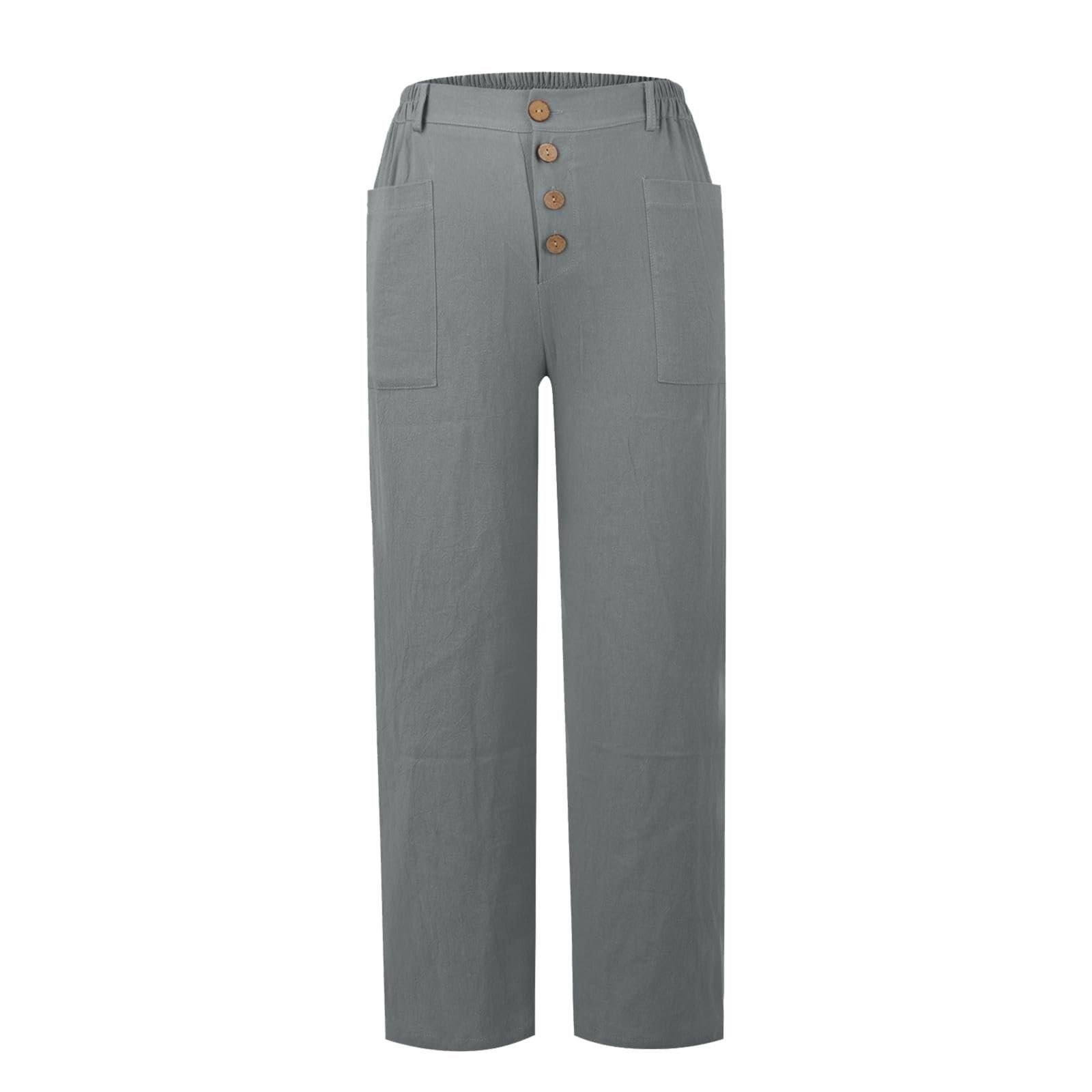 Брюки льняные Generisch Женские с высокой посадкой, фото №6