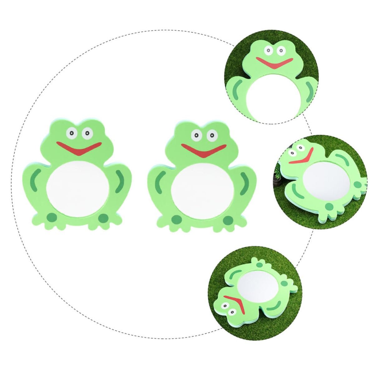 Игрушка для ванны Зеркало Мультяшный Лягушка Зеленый, фото №3