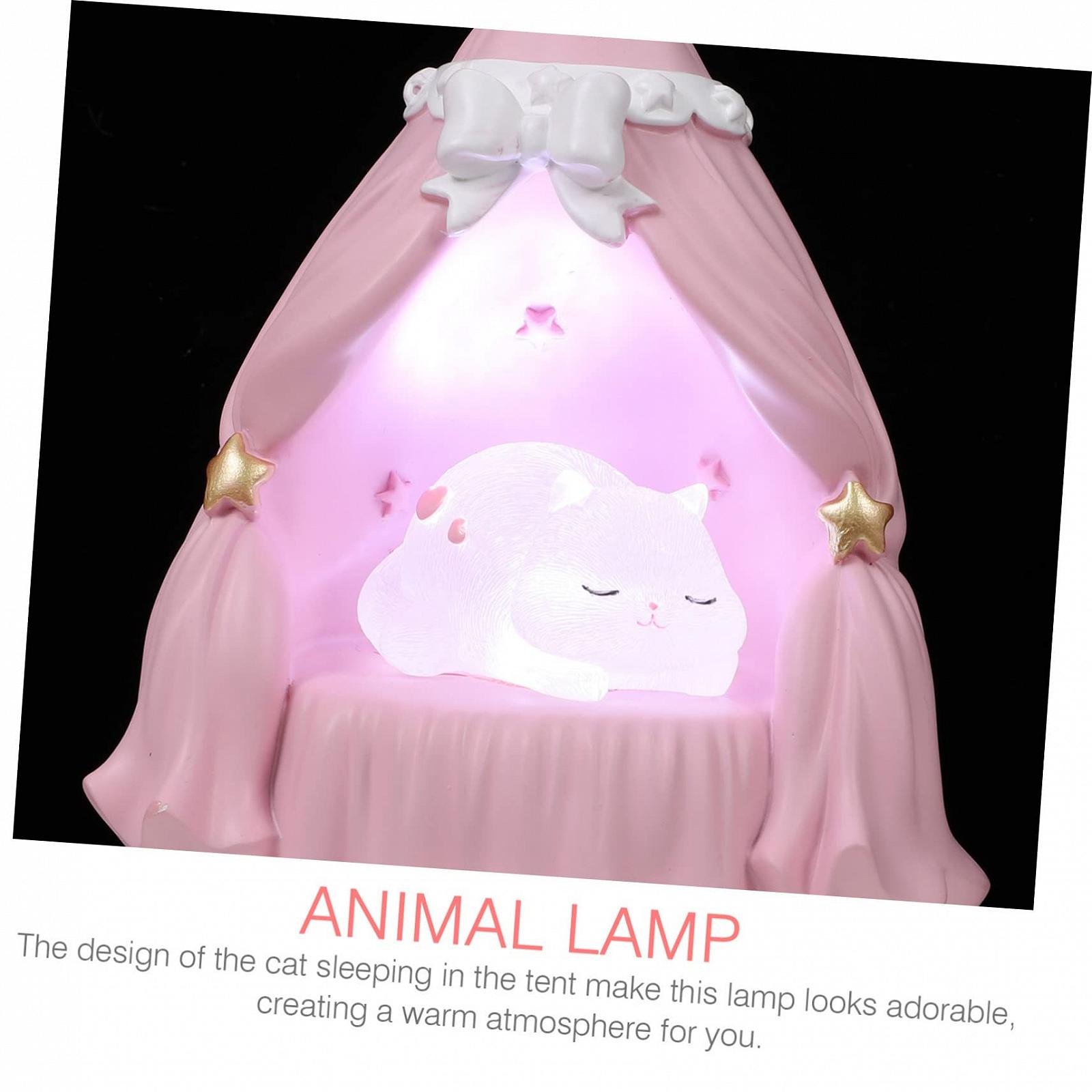 Ночник Garneck Кот Подарочный Декор для стола Набор из 3 штук Ночник для девочек Маленький CRI светильник с кристаллом Люминесцентный Детский Светильник для кота, фото №4
