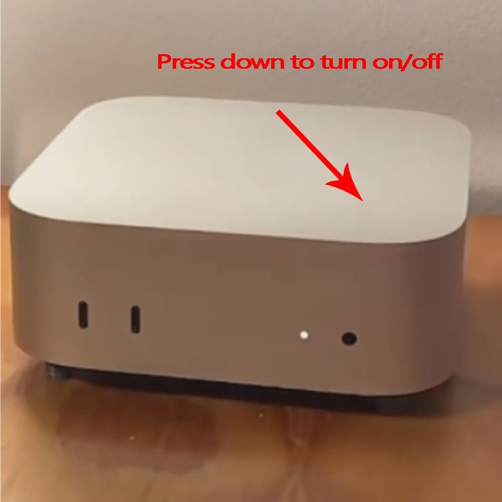 Підставка для Mac Mini M4 2024 з кнопкою живлення, 3D друк, Проста , Чорний, фото №4