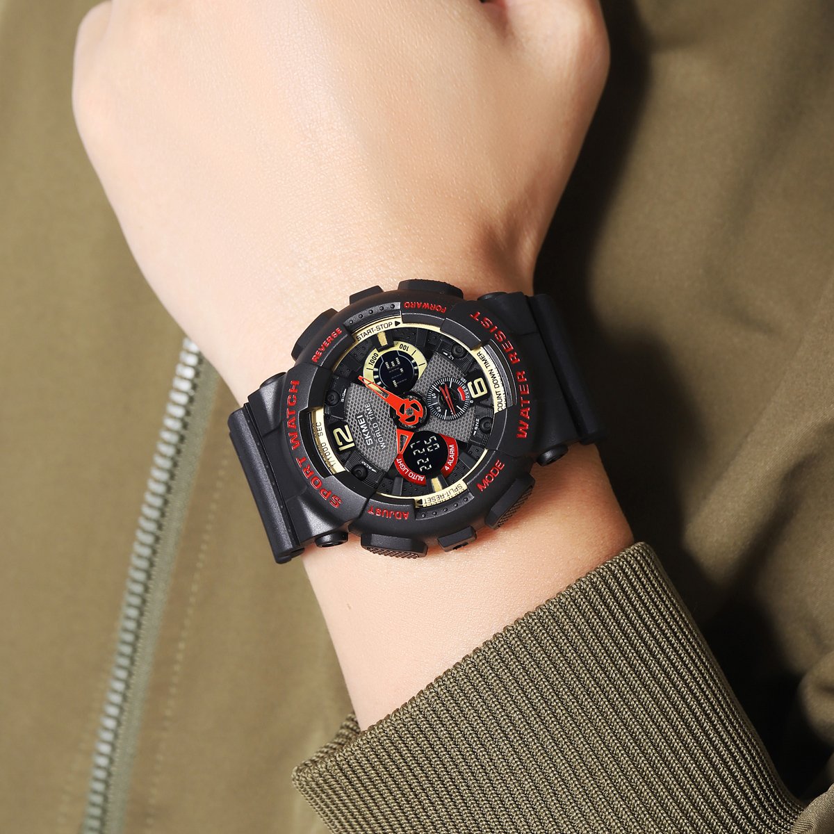 Годинник Skmei 2118 Black-Red, фото №4