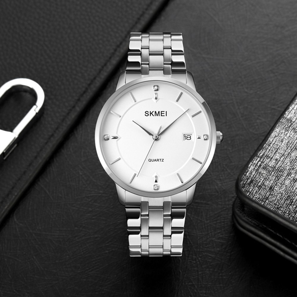 Годинник Skmei 1801SSI Silver Case Mesh Band, фото №3