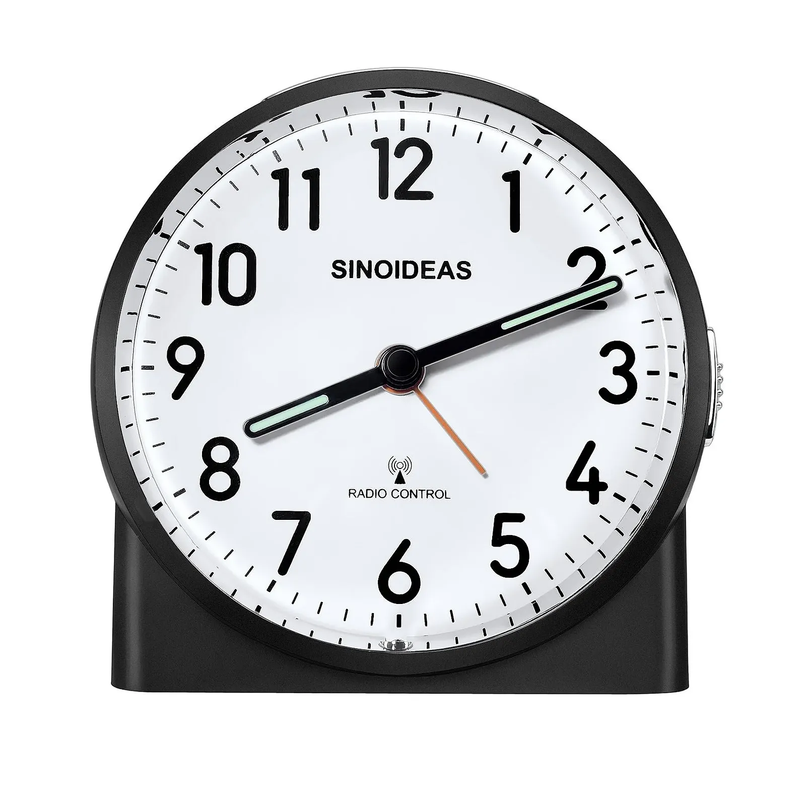 Радиоуправляемый будильник SINOIDEAS Аналоговый с Ночной Подсветкой и Функцией Повтора Сигнала Черный, фото №2 Радиоуправляемый будильник SINOIDEAS Аналоговый с Ночной Подсветкой и Функцией Повтора Сигнала Черный, фото №2