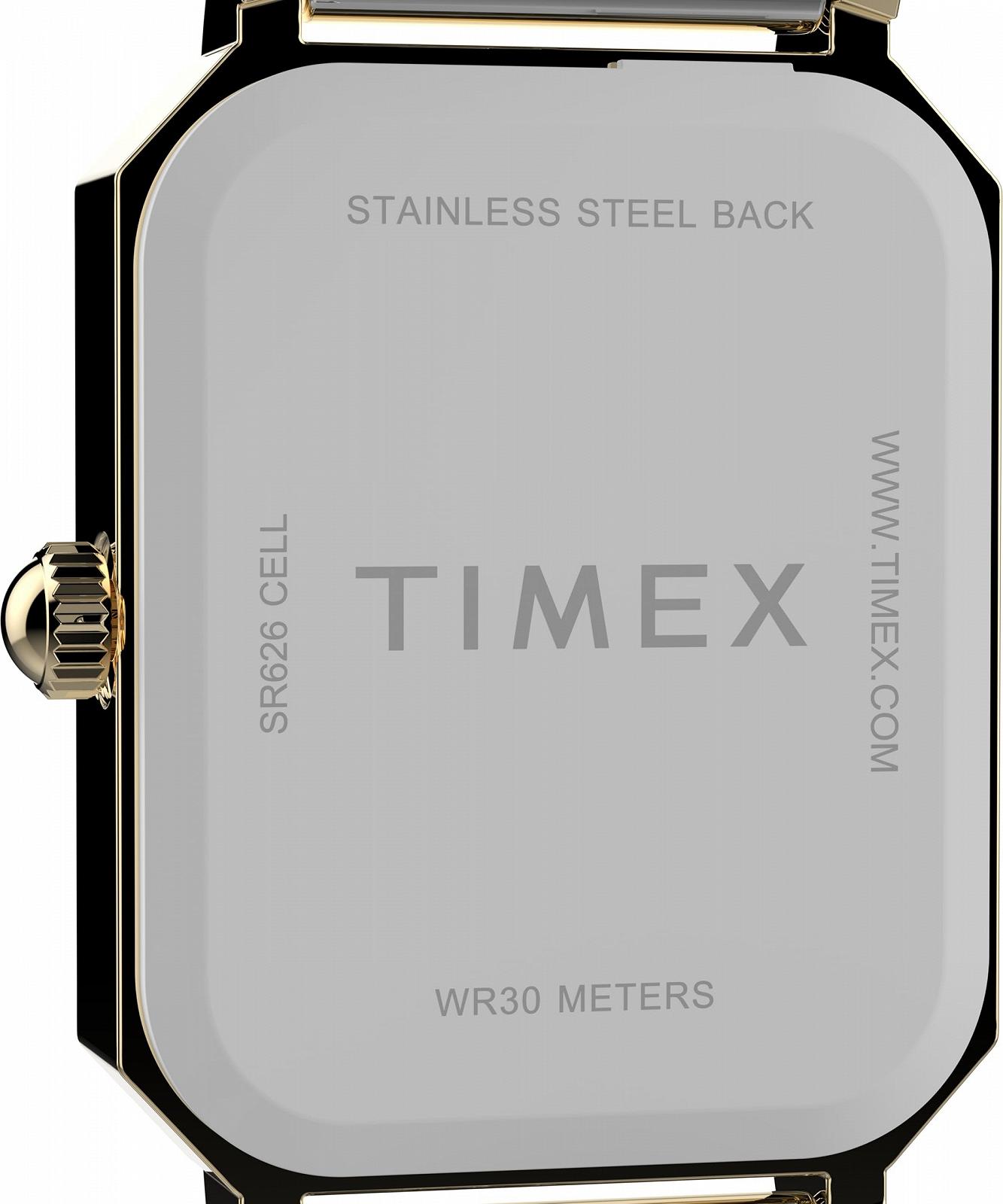 Жіночий годинник Timex Trend 21мм Двоколірний Браслет зі сплаву Білий циферблат Двоколірний корпус TW2Y01300, різнокольоровий, Браслет, фото №4