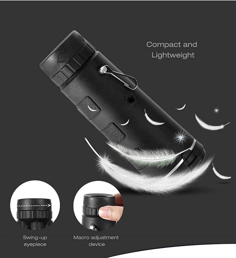 Монокуляр BAK4 HD Vision Prism 40X60 з компасом, тримачем для телефону, штативом для активного відпочинку, фото №2