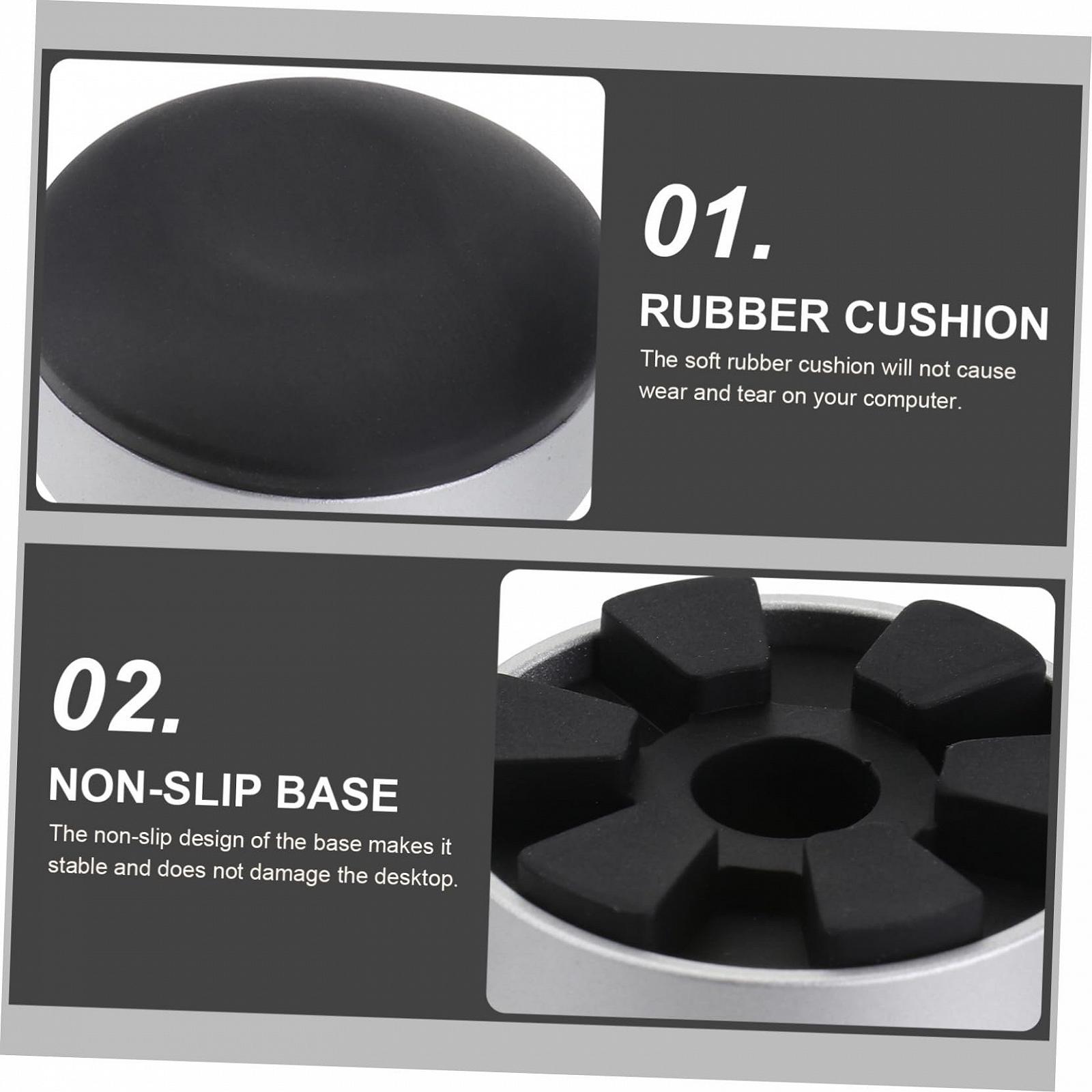 Подставка для ноутбука с теплоотводом, портативный держатель для ноутбука, нескользящий, эргономичный, наклонный, стабильное основание для ноутбука, регулируемая по высоте, для офиса, дома, черный, фото №3