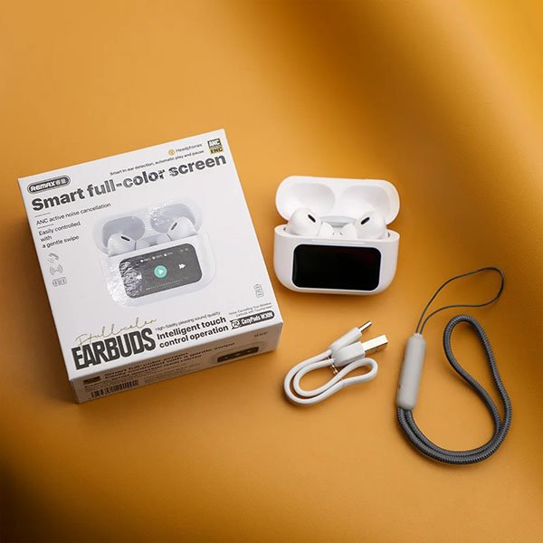 Вакуумні бездротові навушники з екраном Remax Cozypods W30N TWS, фото №4 Вакуумні бездротові навушники з екраном Remax Cozypods W30N TWS, фото №4