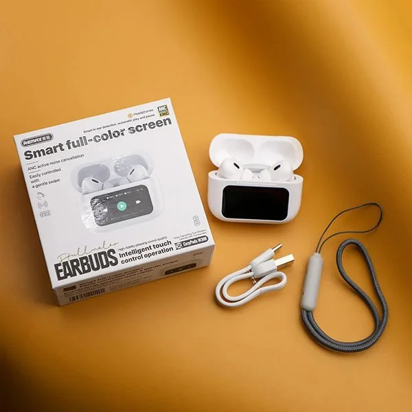 Вакуумные беспроводные наушники с экраном Remax Cozypods W30N TWS, фото №4