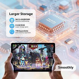 Планшет PIXGOOD M128 11" (12+24)/512ГБ 2K 4G 2 SIM Android 15 Чорно - сірий synthetic.ua - Фото 1