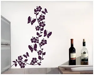 Наклейка на стіну Samunshi Квіткова гілка 51 x 80 см Світло-коричнева synthetic.ua - Фото 1