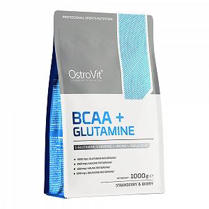 Аминокислоты Ostrovit BCAA Glutamine 1000 г Strawberry Berry - Фото 1