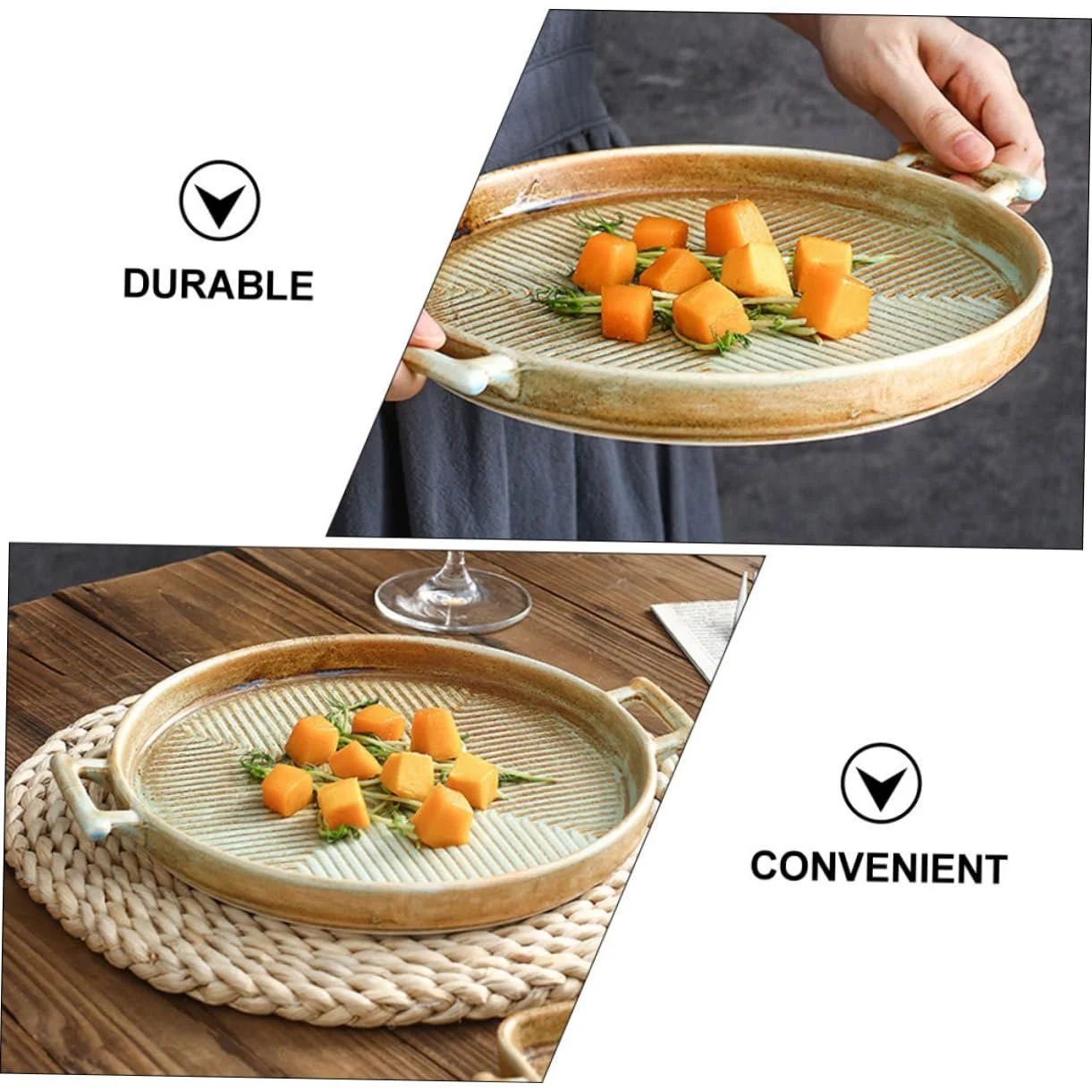 Форма для запікання SOLUSTRE ретро керамічна з подвійною ручкою 1 шт., фото №6