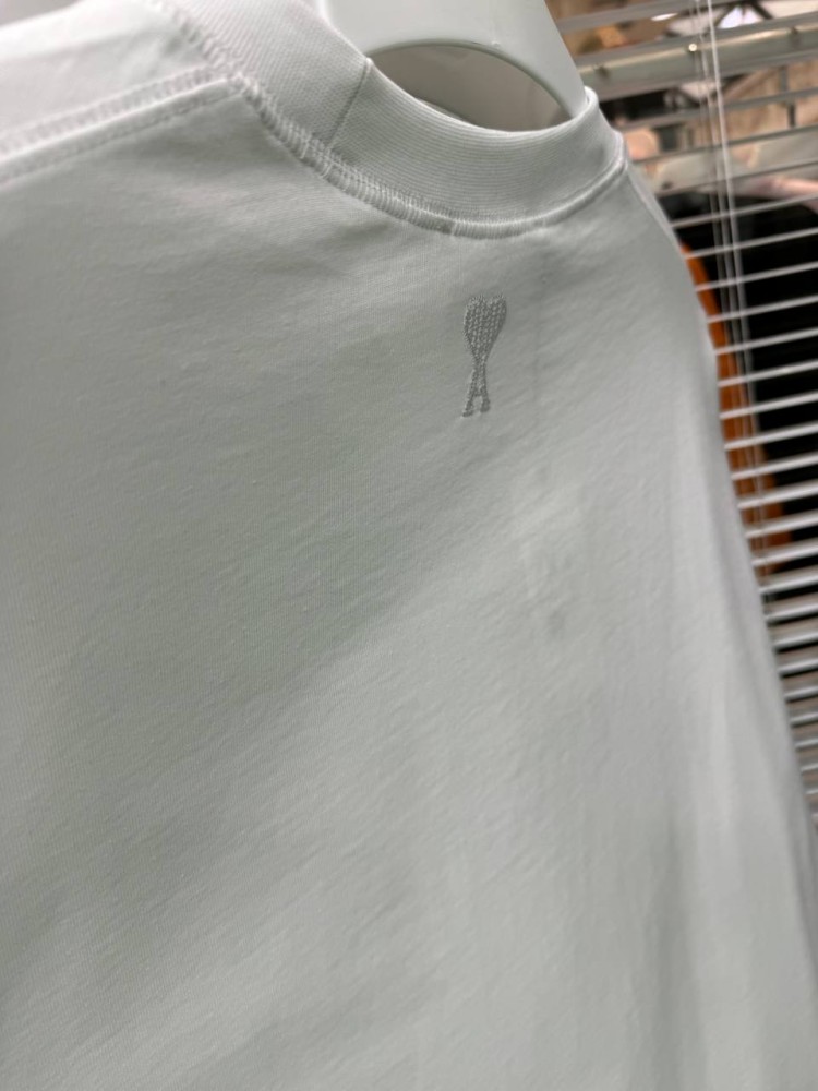 Футболка белая Ami Paris White f648, фото №3