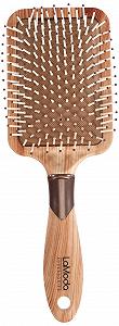 Щетка для волос LaModa Bare Essentials из натурального дерева, большая лопаточная щетка с деталями из розового золота для влажных или сухих волос - Фото 1
