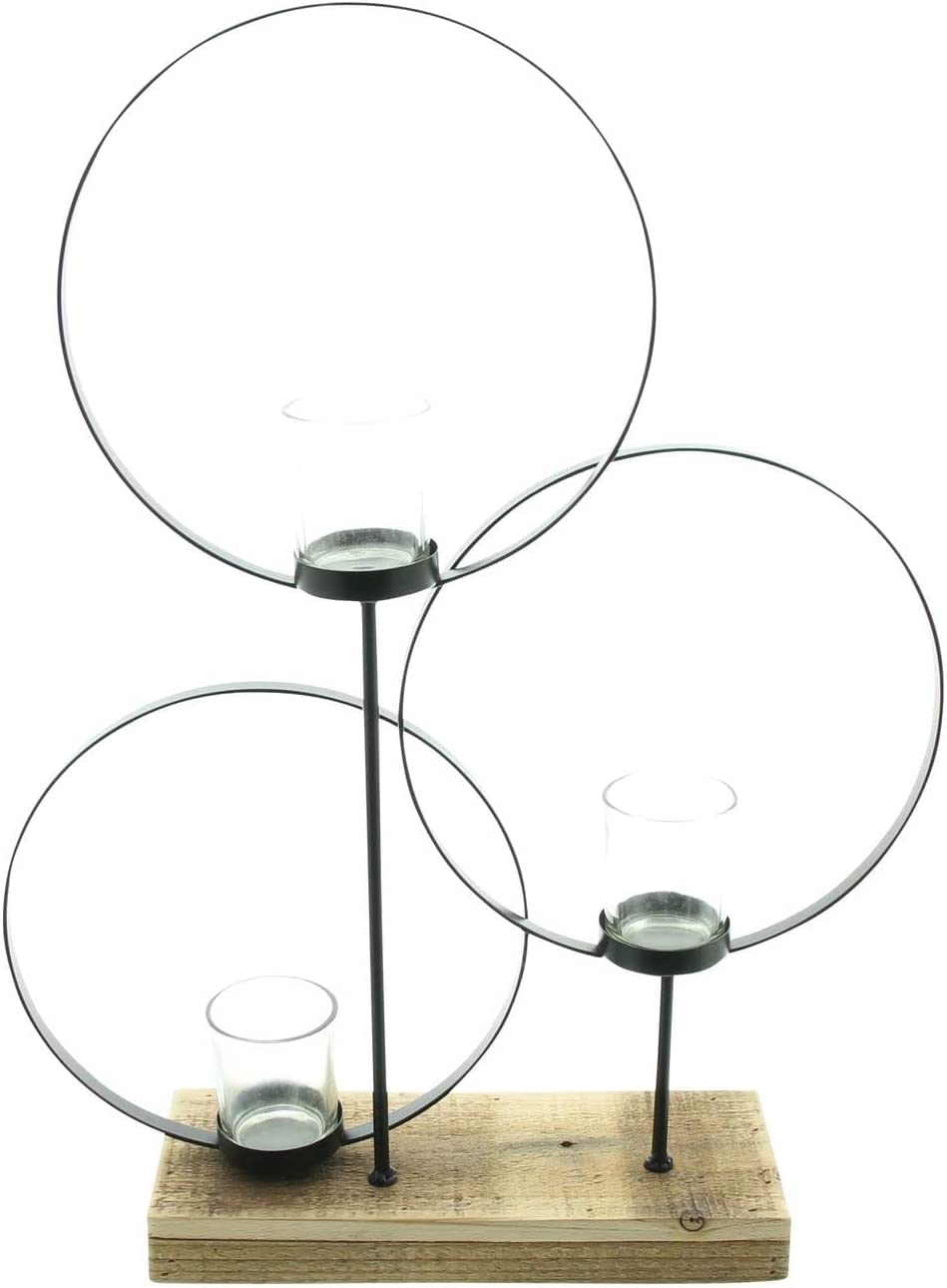 Фонарь Металл Переработанная Древесина 3 Чайные Свечи Бесцветный, фото №3 Фонарь Металл Переработанная Древесина 3 Чайные Свечи Бесцветный, фото №3