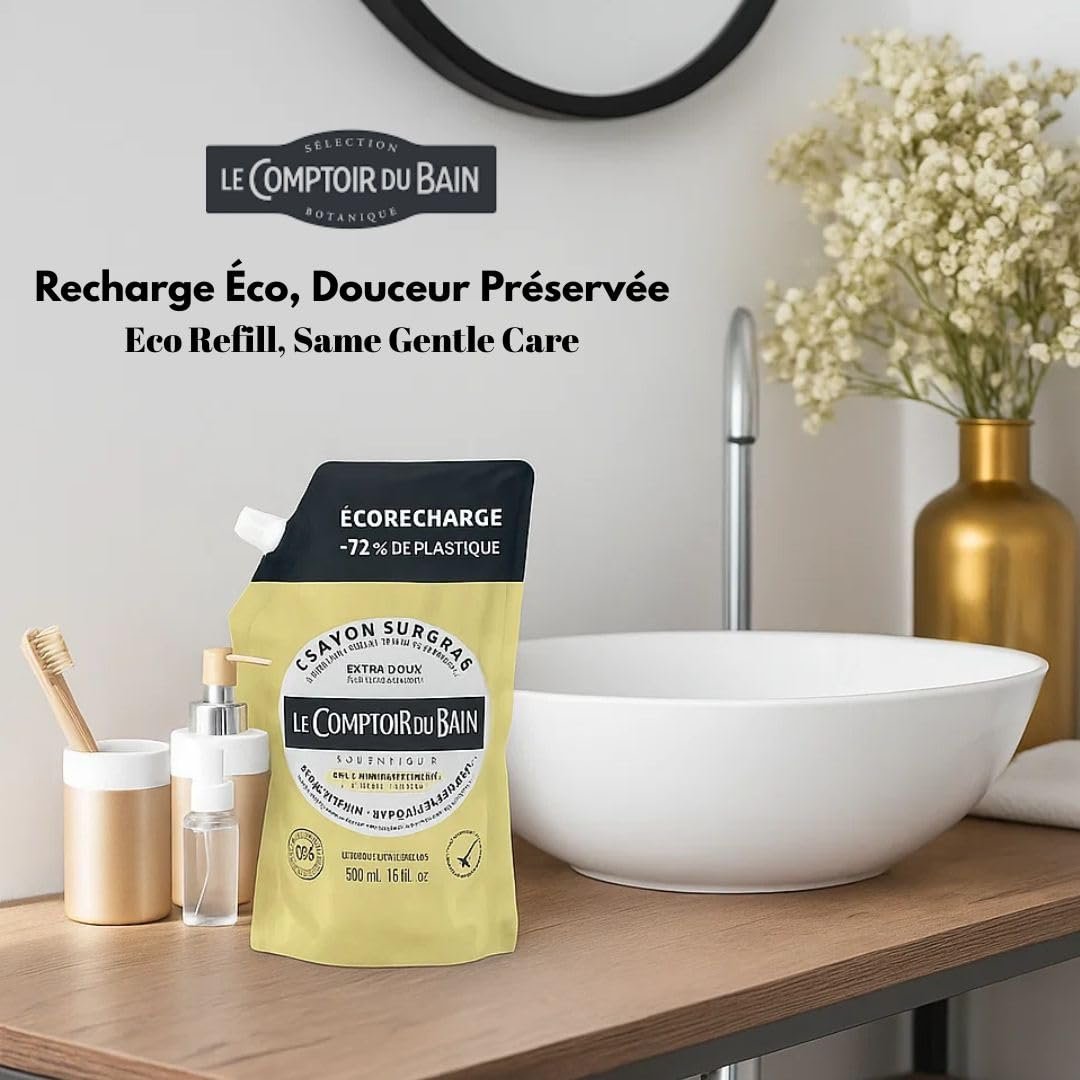 Гель гіпоалергенне Le Comptoir du Bain Marseille Eco Recharge 500 мл, фото №7