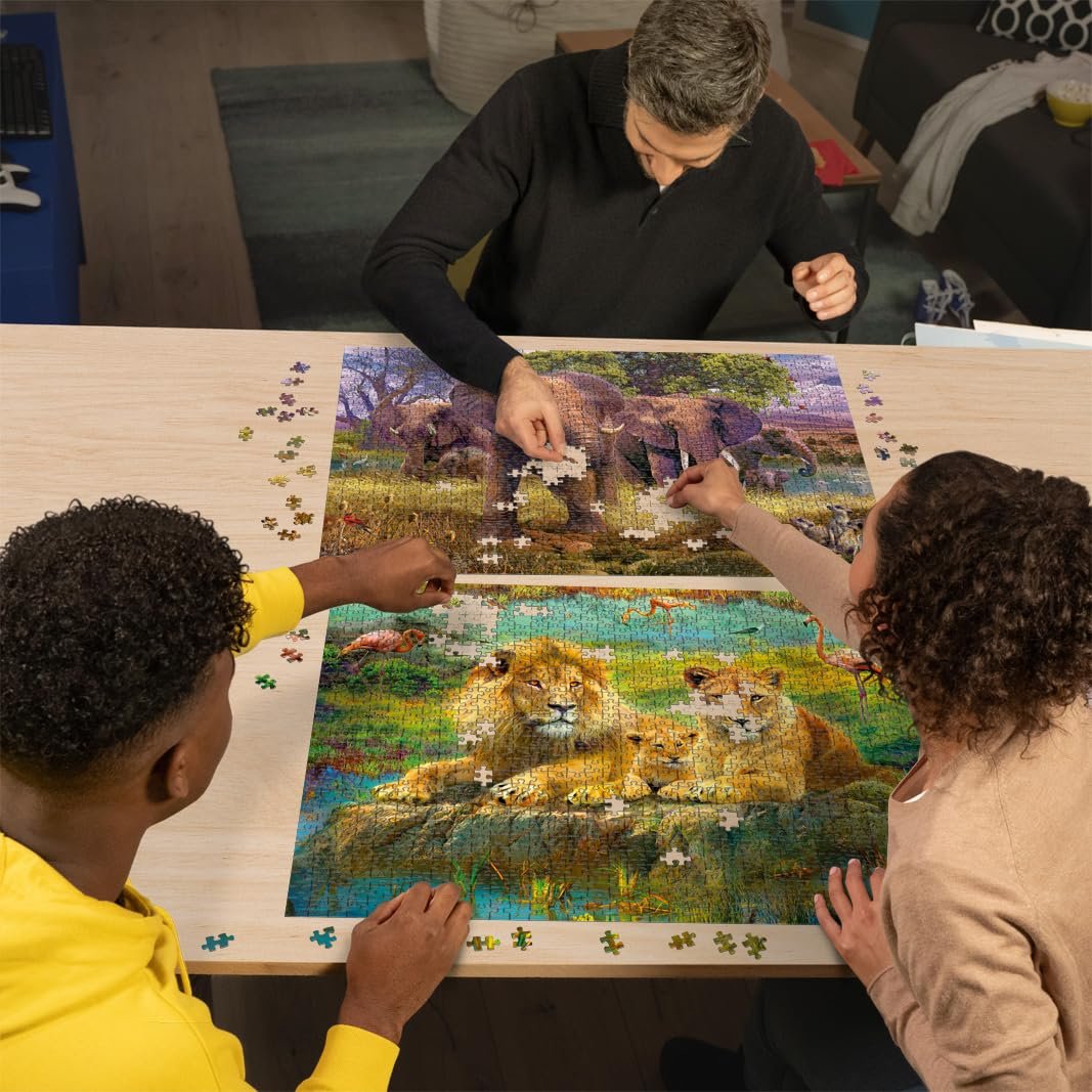 Пазл Ravensburger African Animals 12000340 2 x 1000 элементов, фото №5 Пазл Ravensburger African Animals 12000340 2 x 1000 элементов, фото №5