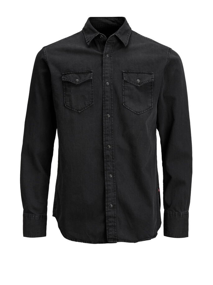 Рубашка Jack&Jones SHERIDAN L/S NOOS 12138115 Denim Черный L, фото №1