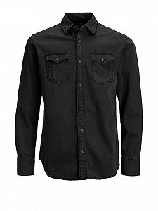 Рубашка Jack&Jones SHERIDAN L/S NOOS 12138115 Denim Черный L - Фото 1