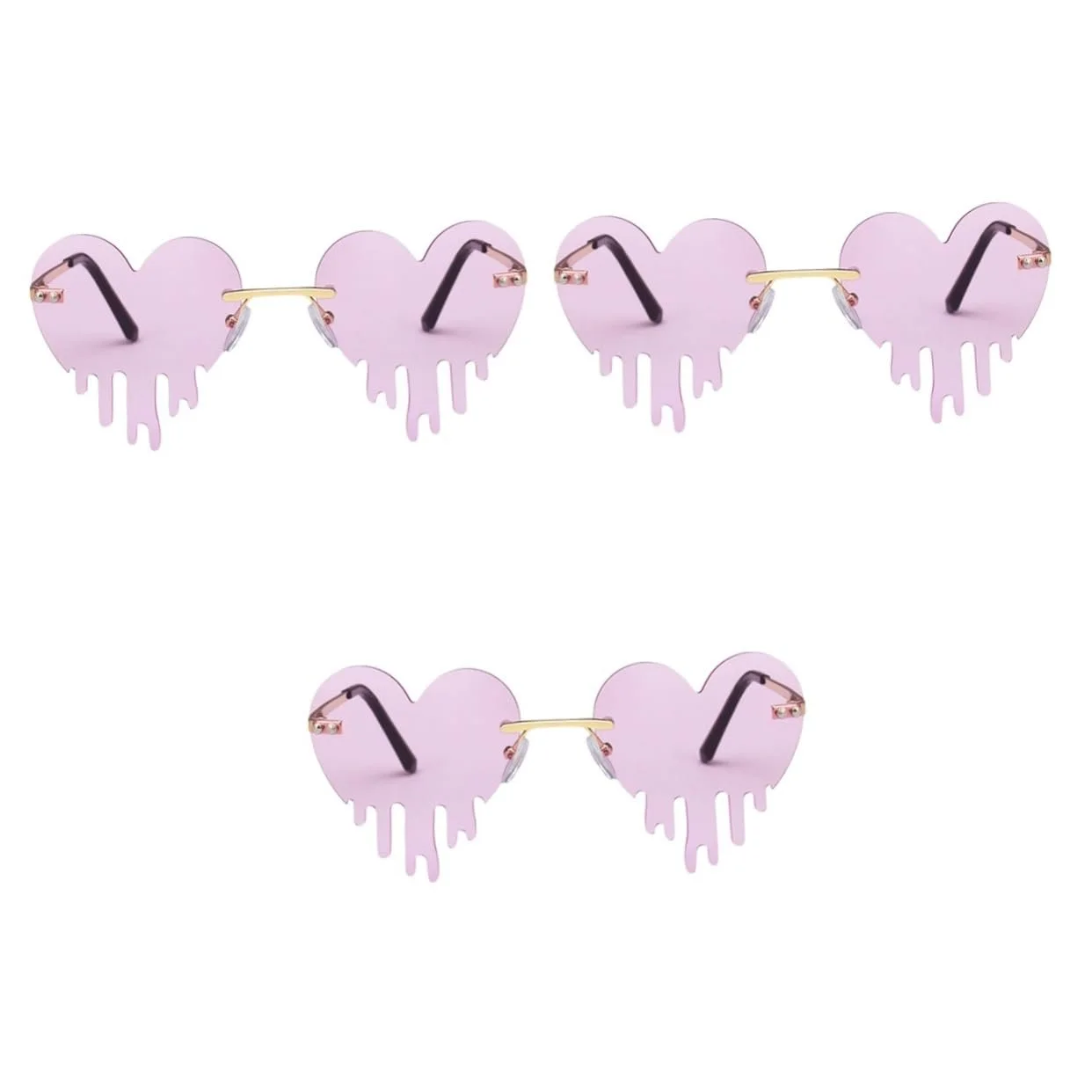 Сонцезахисні окуляри Серце Packove Модні 3 пари, фото №1