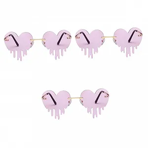 Солнцезащитные очки Сердце Packove Модные 3 пары - Фото 1