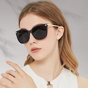 Солнцезащитные очки Тип AVAWAY Женские Поляризованные Оправа Ацетатная Металл Ретро Винтаж UV400 Защита Категория 3 synthetic.ua - Фото 1