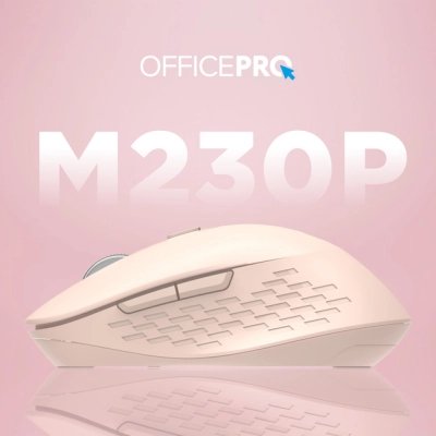 Мышка OfficePro M230P Silent Click Wireless/Bluetooth Pink (M230P), фото №5 Мышка OfficePro M230P Silent Click Wireless/Bluetooth Pink (M230P), фото №5