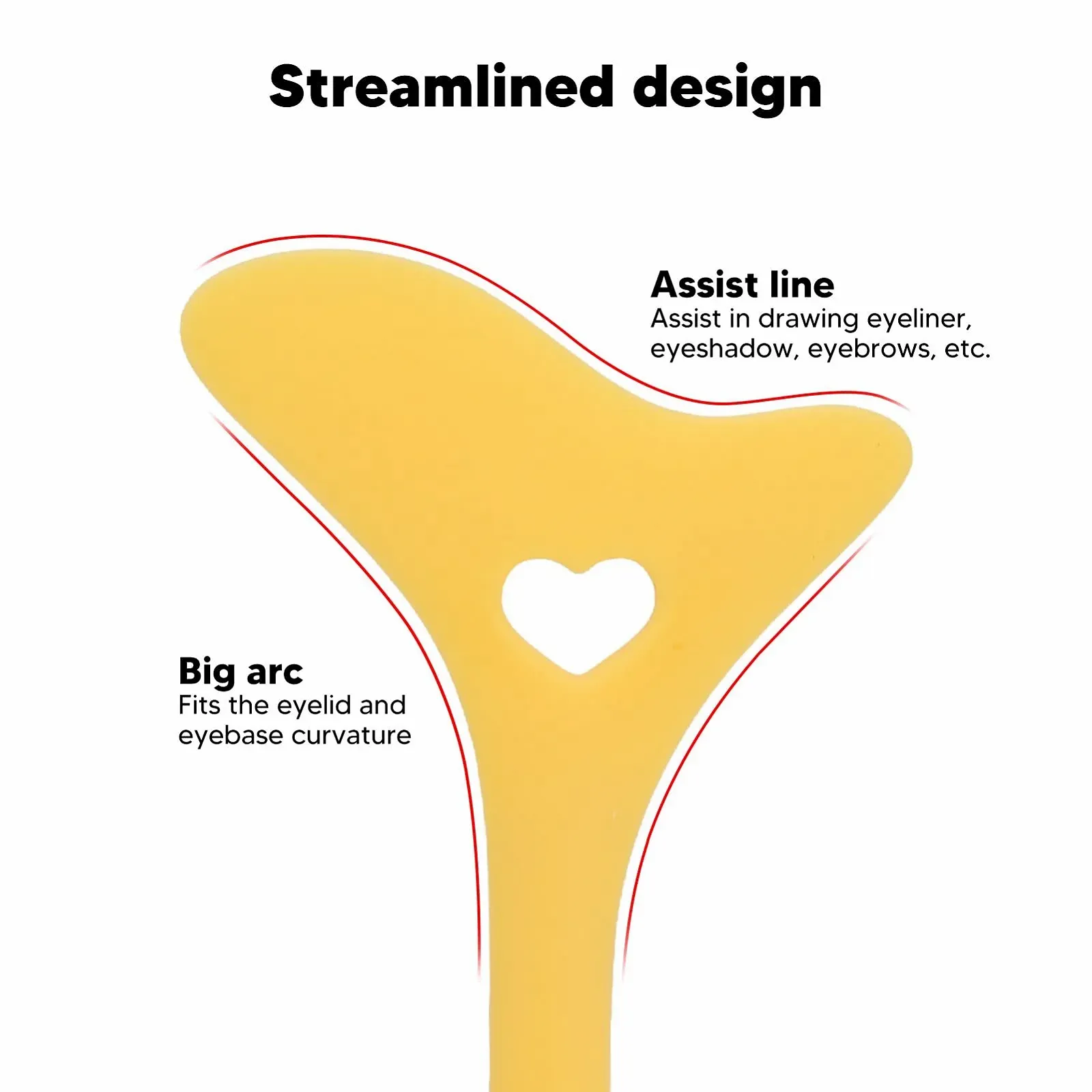 Трафареты для подводки глаз Желтый, фото №2 Трафареты для подводки глаз Желтый, фото №2
