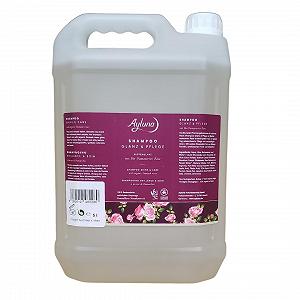 Шампунь Ayluna Naturkosmetik Shine & Care Flower Shine з органічною дамаською трояндою в каністрі 5 л - Фото 1