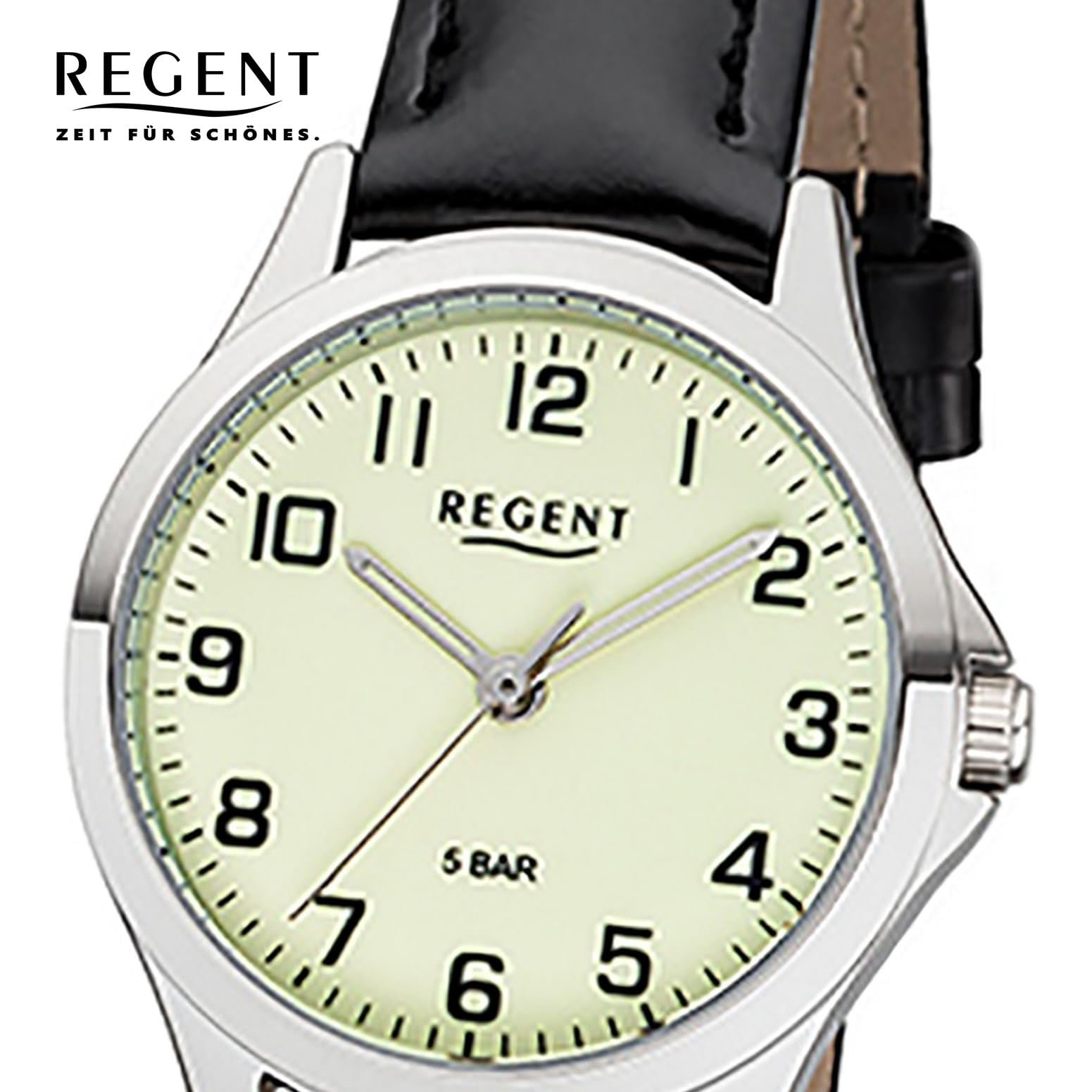 Женские аналоговые кварцевые часы Regent 12111164 с кожаным ремешком, черный ремешок, фото №2 Женские аналоговые кварцевые часы Regent 12111164 с кожаным ремешком, черный ремешок, фото №2