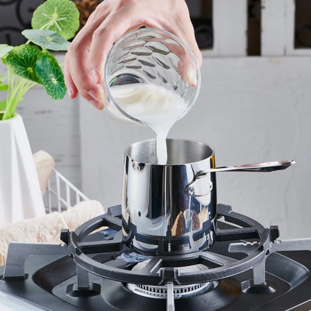 Турка з нержавіючої сталі для індукції 370 мл - Сучасна турецька кавоварка Cezve з 3-шаровою сталевою основою, фото №9