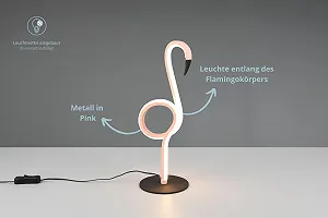 Настільна лампа Inga LED Flamingo Design зі шнуровим вимикачем IP20 Pink synthetic.ua - Фото 1