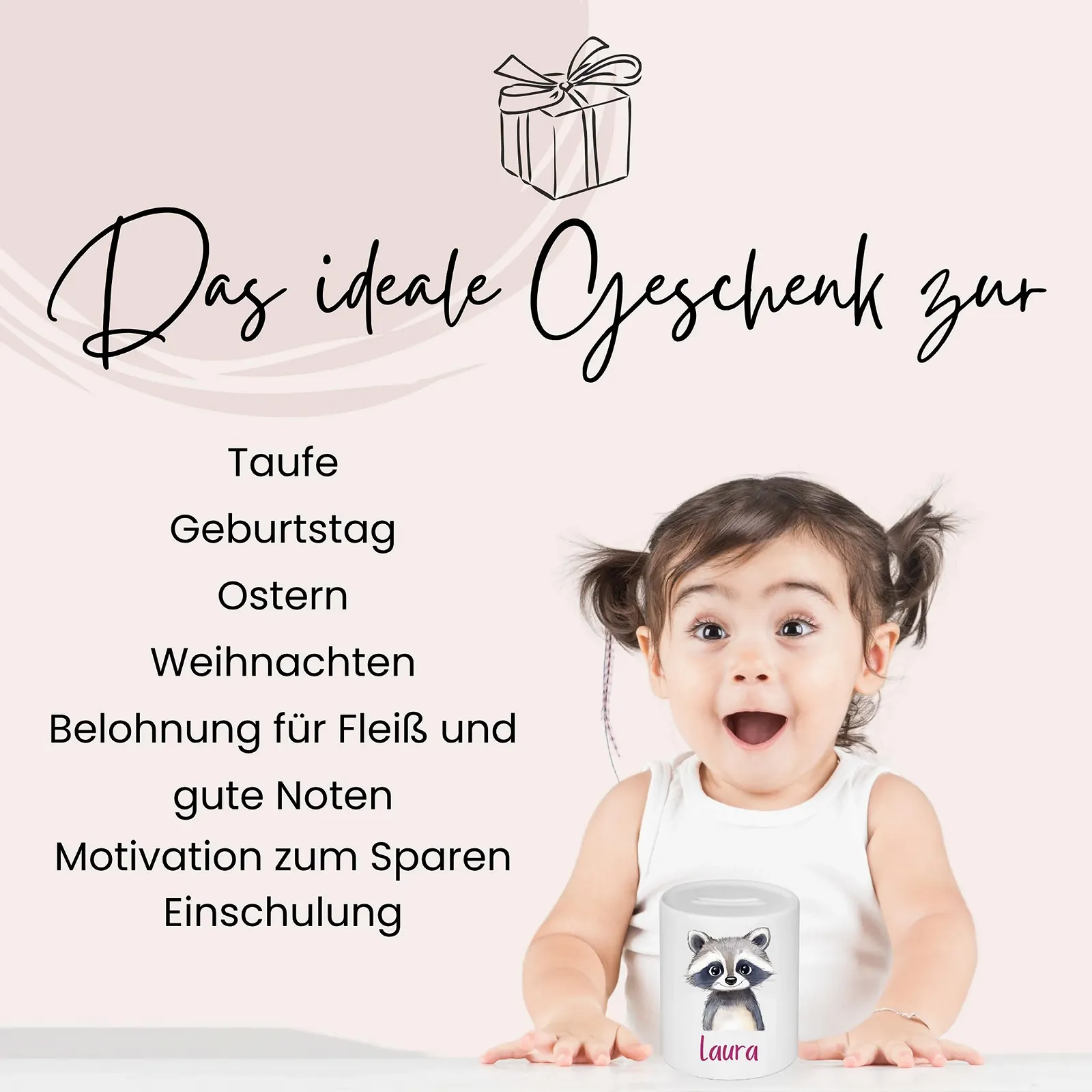 Скарбничка GRAZDesign Вовк Персоналізована Бохо, фото №6