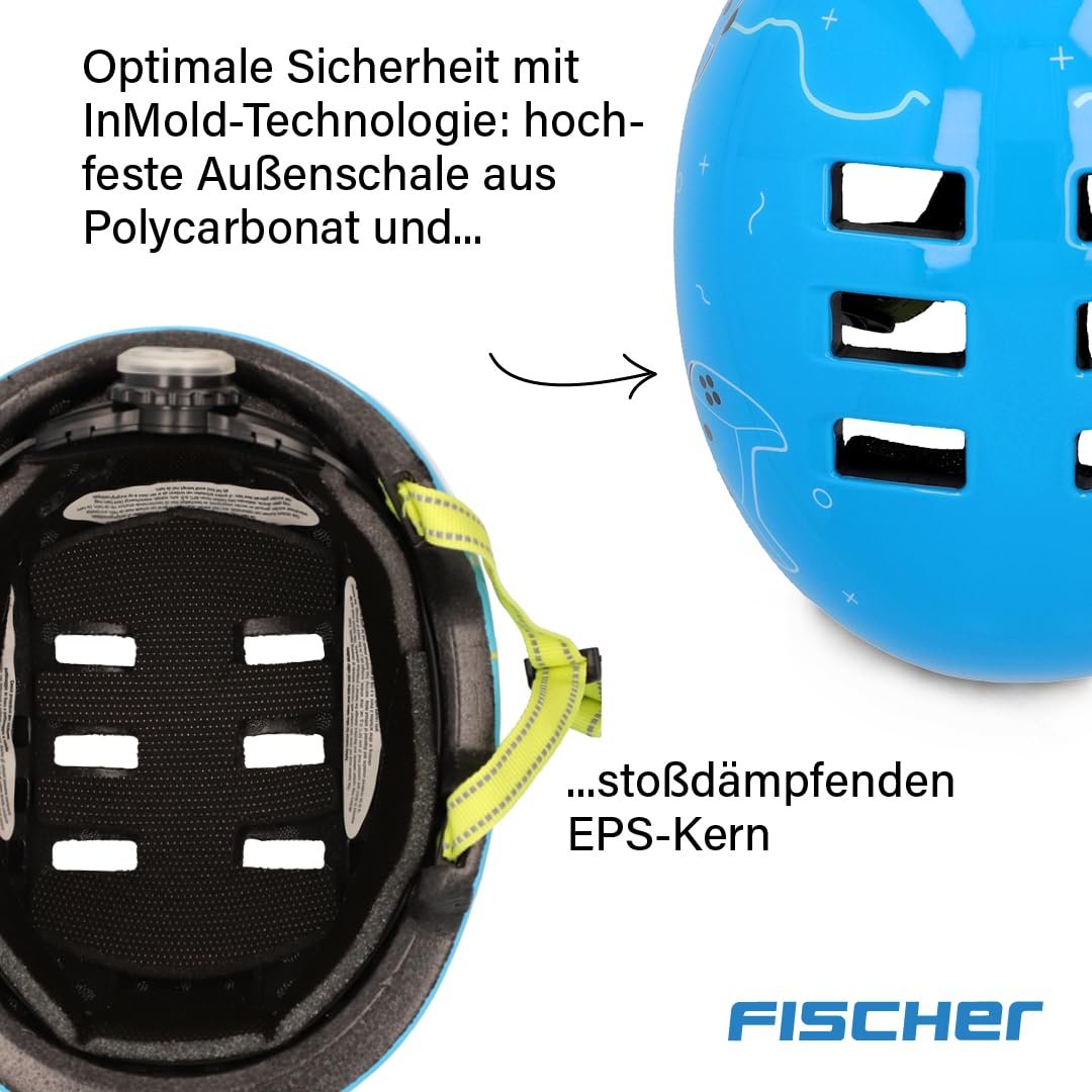 Шлем FISCHER BMX Детский Велосипедный С интегрированным LED задним фонарем, фото №5