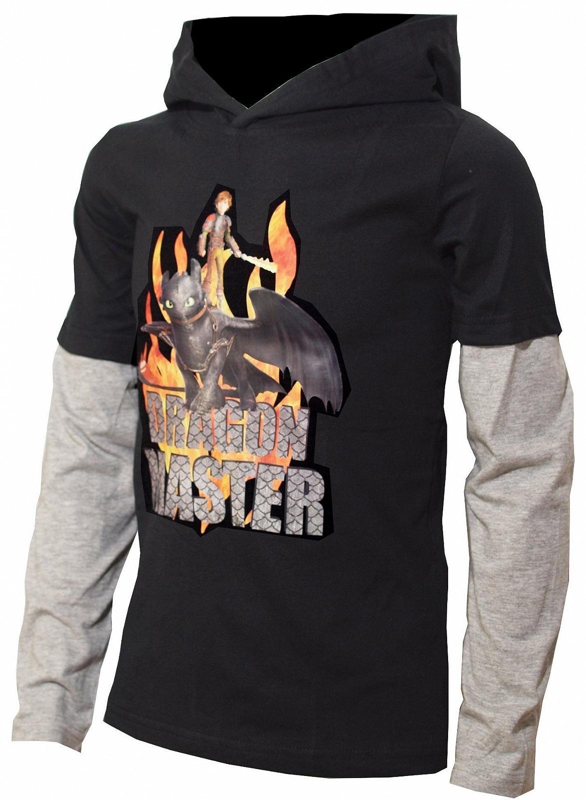 Толстовка с капюшоном двухслойная детская Dragons DreamWorks Беззубик и Хикс Черный/Серый, фото №2