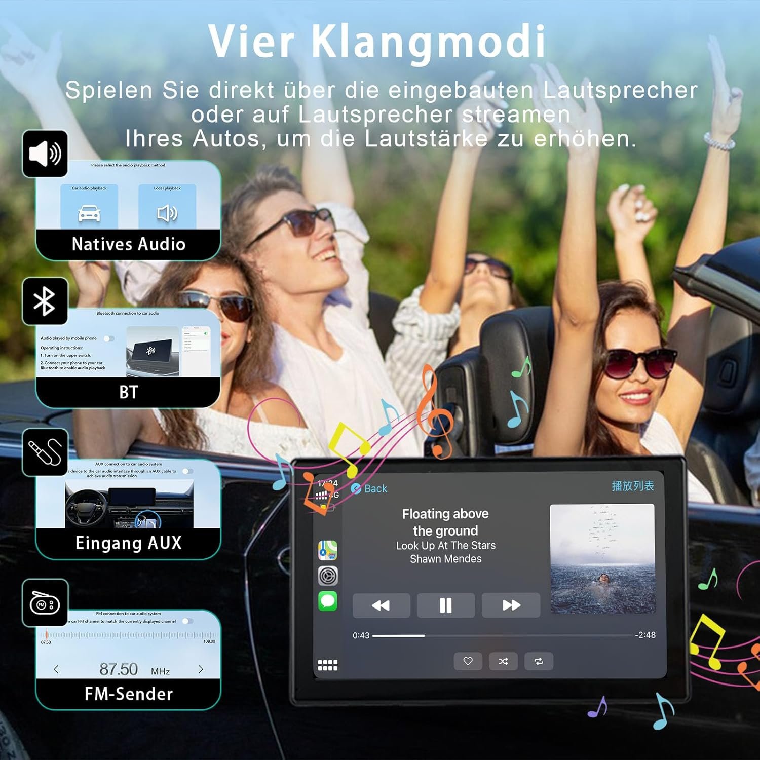 Сенсорний монітор 9" Plimpton L2 / CarPlay / Anroid Auto / Bluetooth / Wi-Fi / AUX / Чорний, фото №4