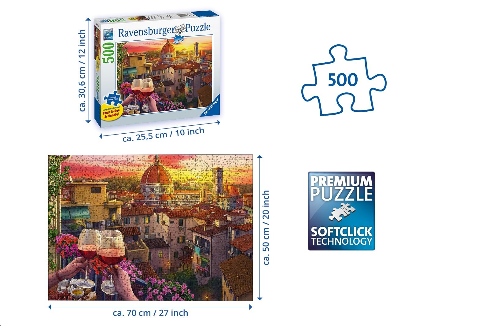 Пазл Ravensburger Gold Edition Evening Mood 500 элементов, фото №3