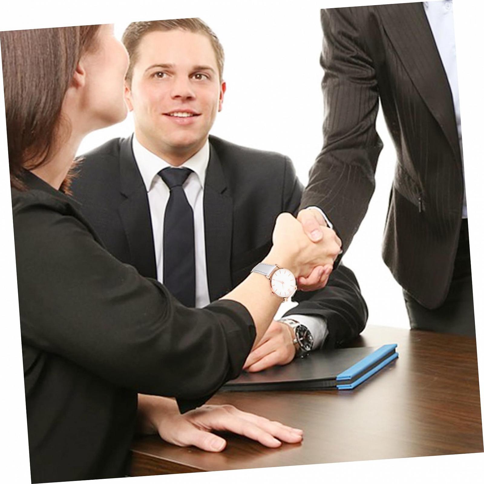 Жіночий Годинник Healvian Аналоговий з Римськими Цифрами Білий Ремінець, фото №3