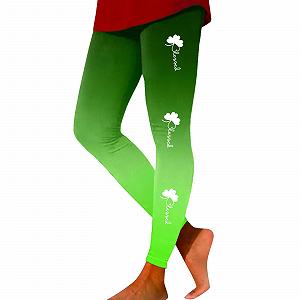 Легінси Generisch St. Patrick's Day, з принтом, Для йоги, непрозорі, облягаючі, спортивні - Фото 1
